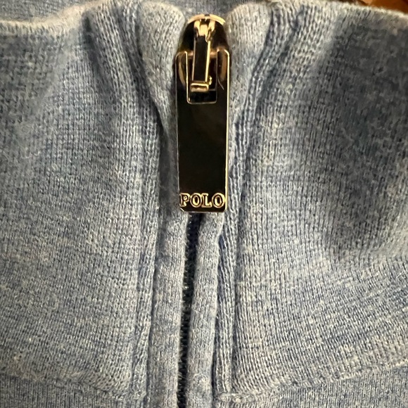 Men’s Polo Golf Ralph Lauren 1/4 Zip Light Blue Sweater Size Large - Picture 3 of 6